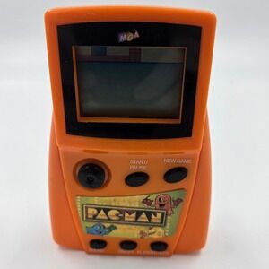 MGA Entertainment Pac-Man Handheld Electronic Game 2001 Orange Vintage LCD